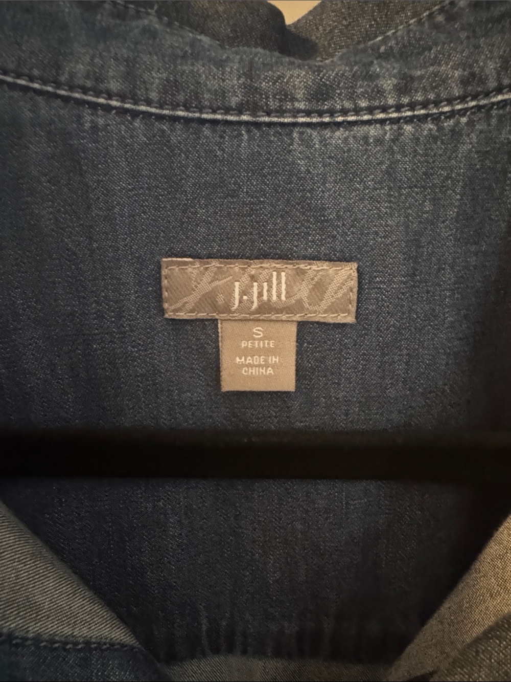 J.Jill Denim Shirt Dress Size Small Petite - Picture 4 of 7